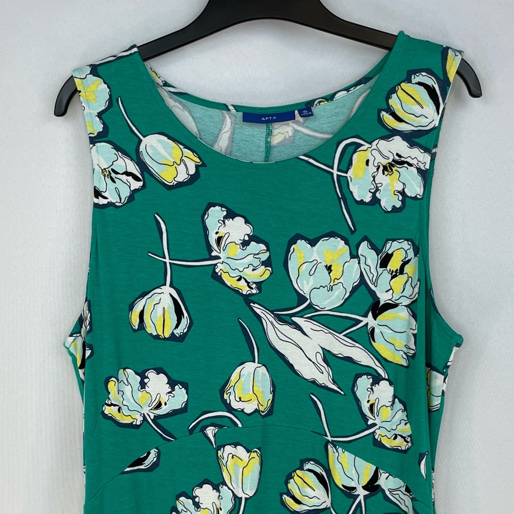 Apt. 9 XL Green Floral Swing Dress